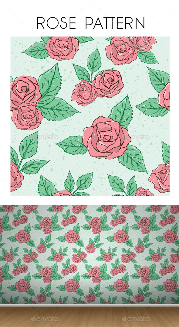 Vintage Rose Pattern - Patterns Decorative