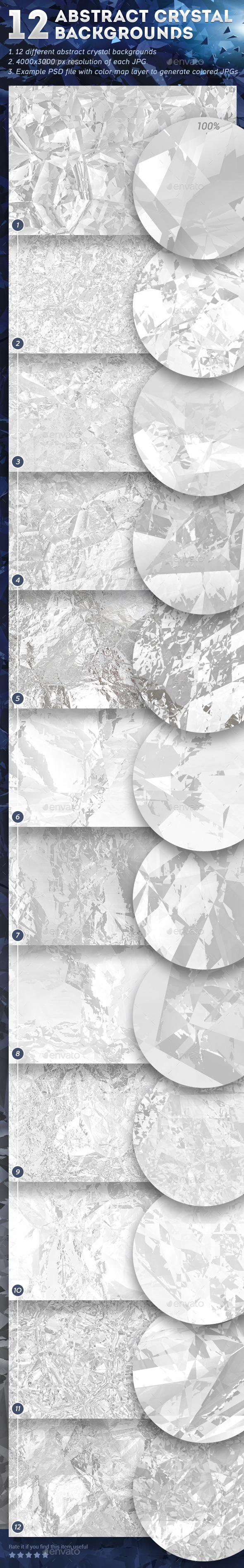 12 Abstract Crystal Backgrounds - Abstract Backgrounds
