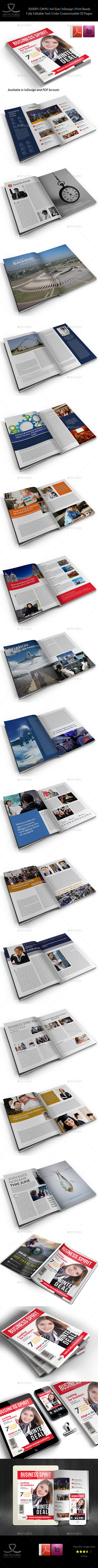 Business Spirit Newsletter Magazine - 32 Pages - Newsletters Print Templates