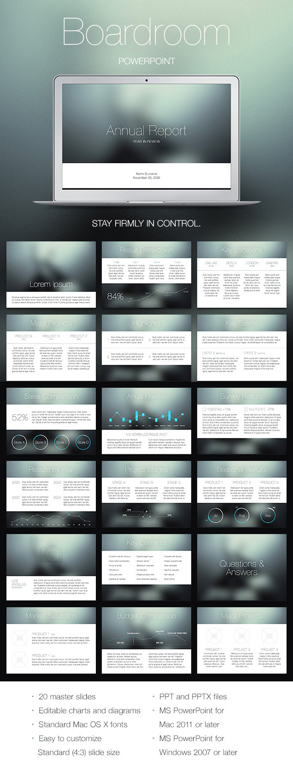 Boardroom PowerPoint Template - PowerPoint Templates Presentation Templates