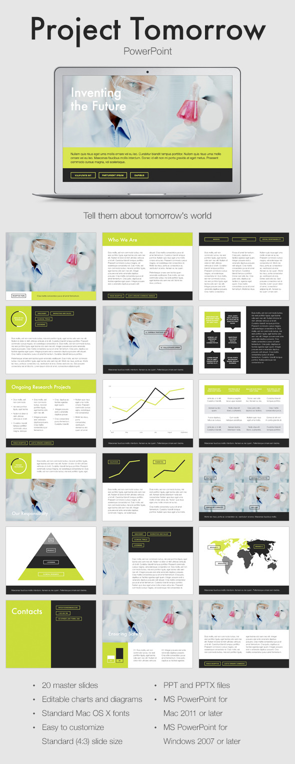 Project Tomorrow PowerPoint Template - PowerPoint Templates Presentation Templates