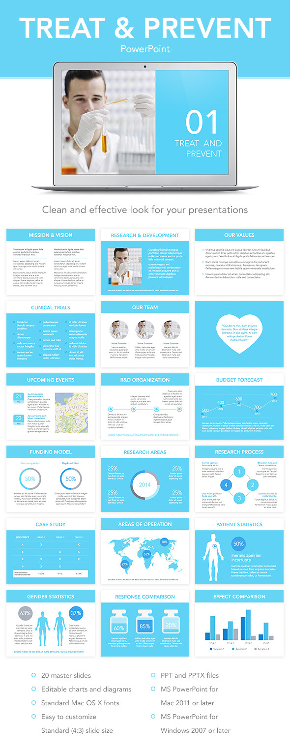 Treat & Prevent PowerPoint Template - PowerPoint Templates Presentation Templates