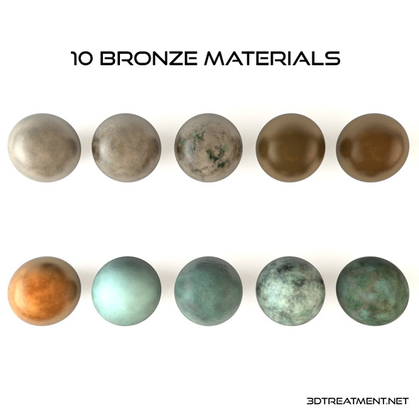 10 Bronze Materials - 3Docean 9345780