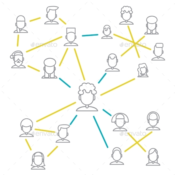 Men and Women Connecting Together via Social Networks - Business Conceptual