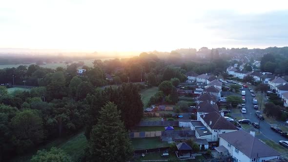 Sunrise Over English Town 4k