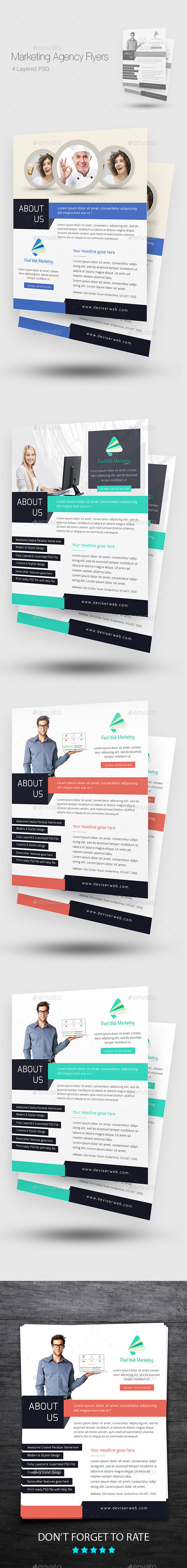Creative Marketing Agency Flyer/Poster Templates - Corporate Flyers
