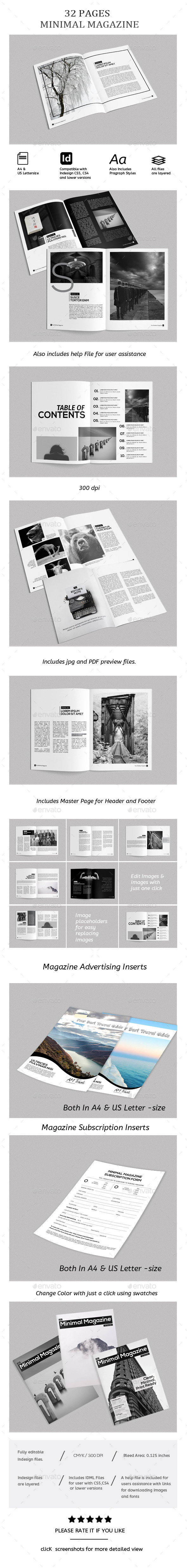 Magazine Template - InDesign 32 Page/ Catalog - Magazines Print Templates