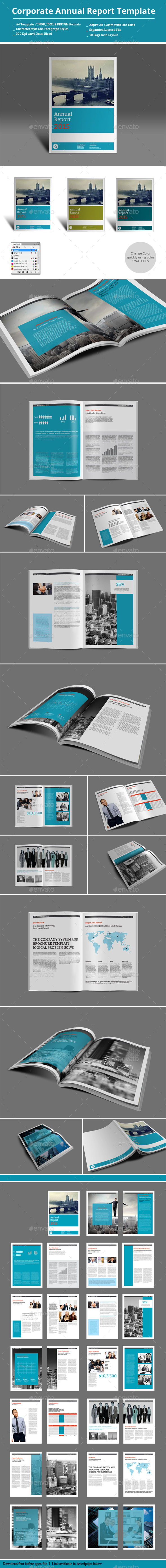 Corporate Annual Report Template - Informational Brochures