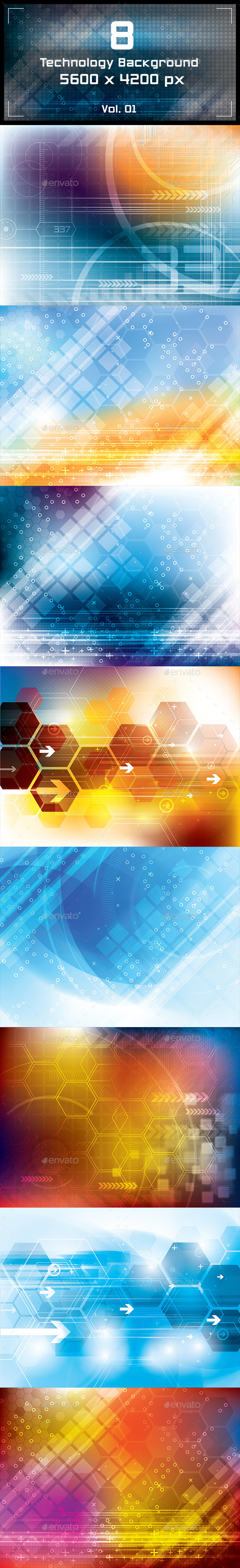 Abstract Technology Background - Tech / Futuristic Backgrounds
