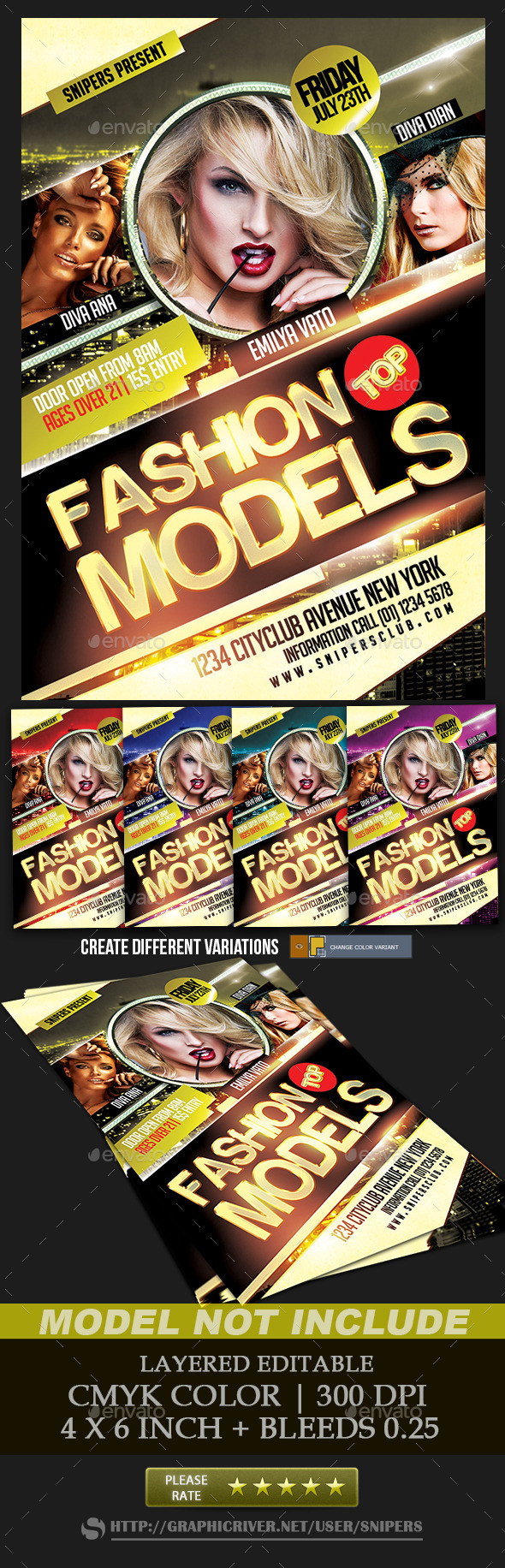 Fashion Top Model - Events Flyers