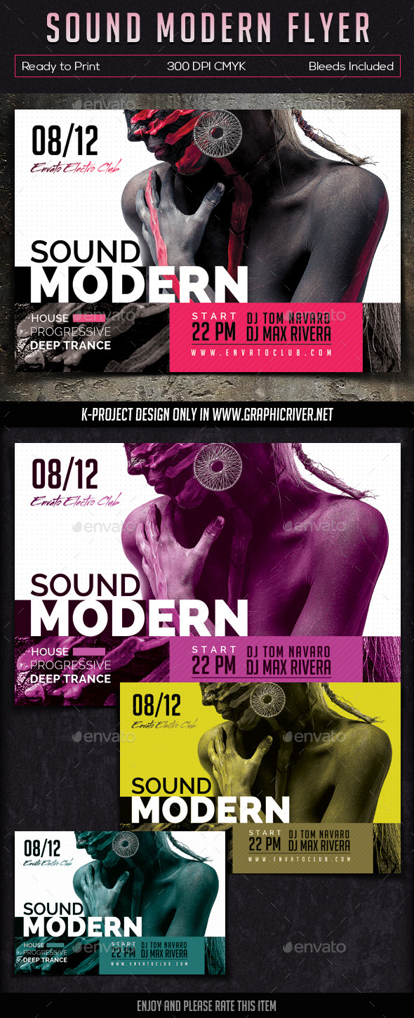 Sound Modern Flyer - Clubs & Parties Events