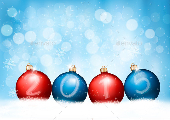 Christmas Background with a 2015 - New Year Seasons/Holidays