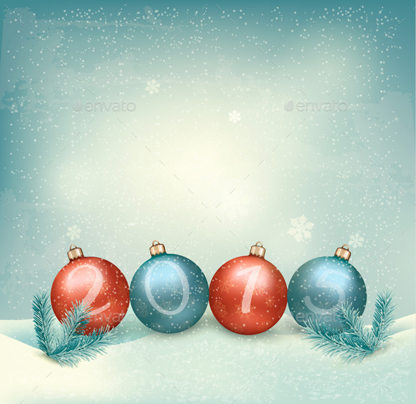 Christmas Background with a 2015 - New Year Seasons/Holidays