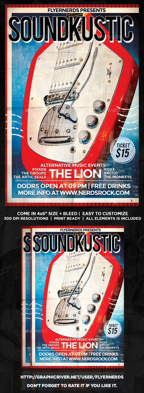 Soundkustic Music Concert Flyer - Concerts Events