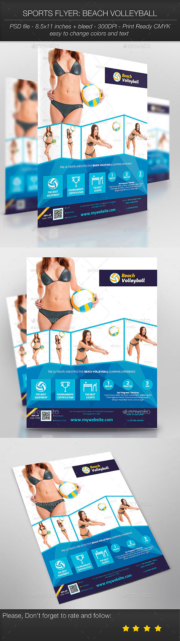 Sports Flyer: Beach Volleyball - Sports Events