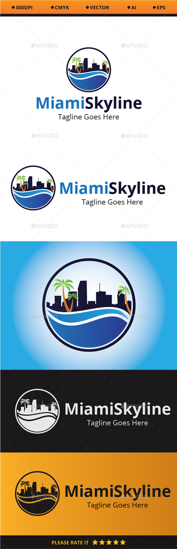 Miami Skyline - Logo Templates