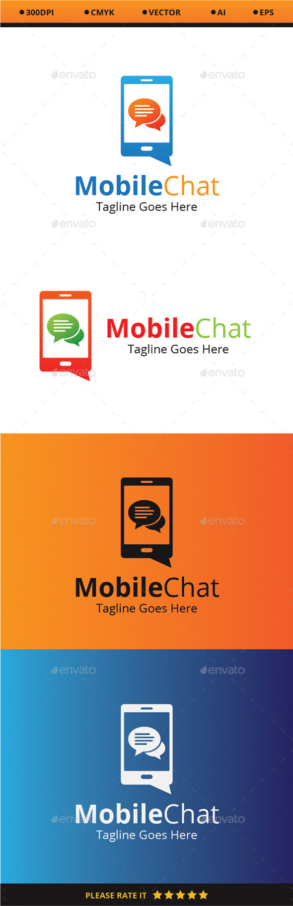 Mobile Chat - Logo Templates