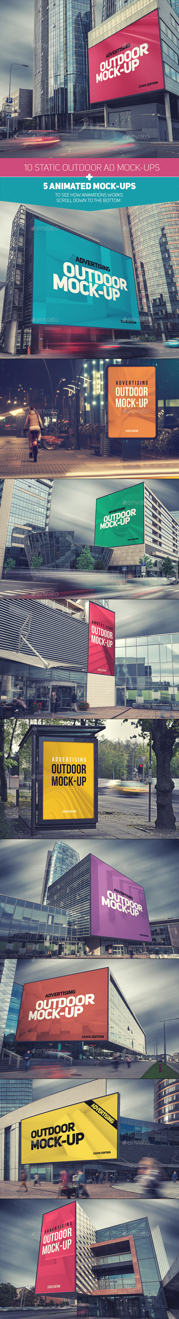 Animated Outdoor Advertising Mock-ups - Signage Print
