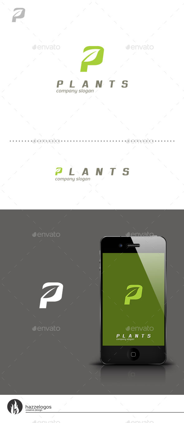 Plants - Letter P Logo - Letters Logo Templates