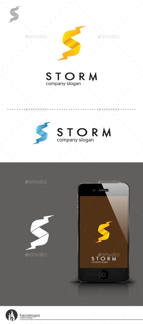 Storm - Letter S Logo - Letters Logo Templates
