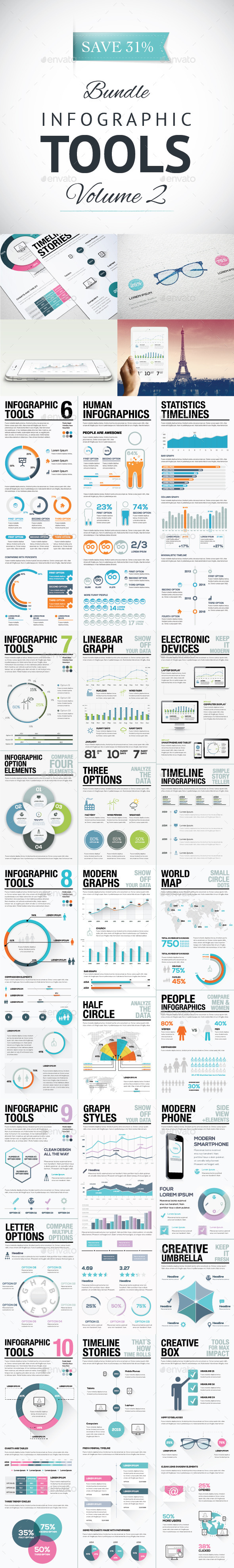 Infographic Tools Bundle Volume 2 - AI & EPS - Infographics