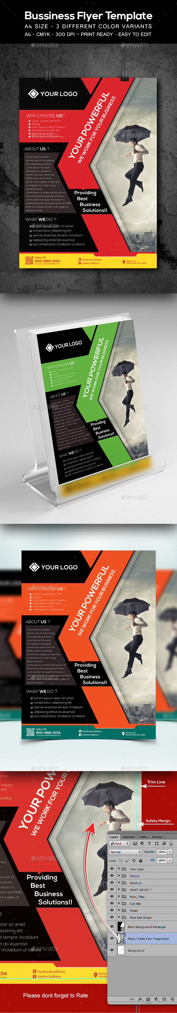 Corporate Business Flyer Template - Corporate Business Cards