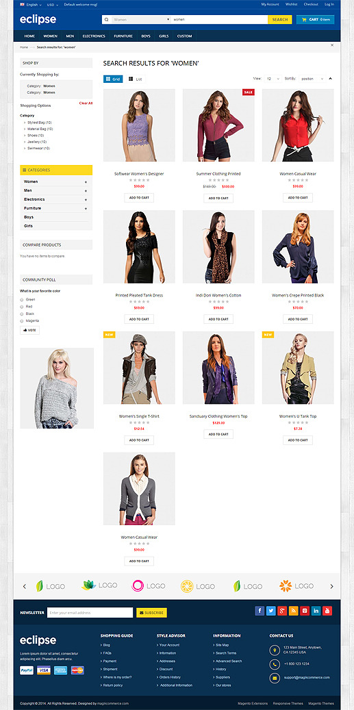 themeforest photo eclipse Theme Responsive Store Magento Eclipse Digital  by