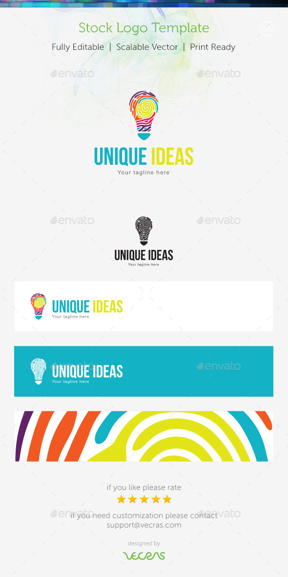 Unique Ideas Stock Logo Template - Symbols Logo Templates