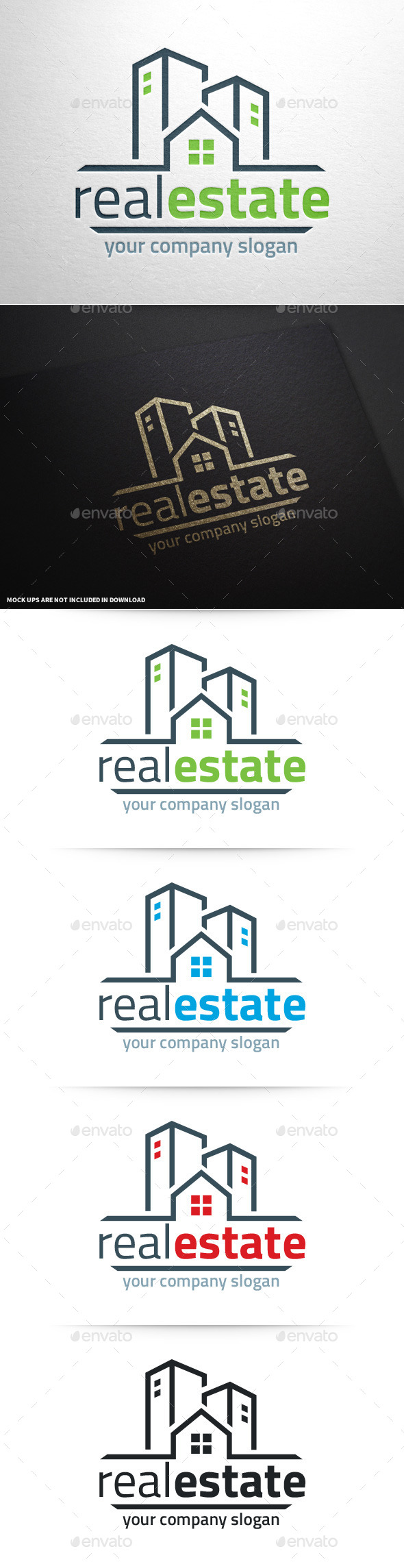 Real Estate Logo Template v2 - Buildings Logo Templates
