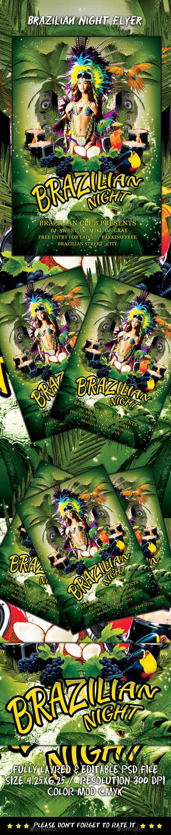 Brazilian Party Flyer - Events Flyers