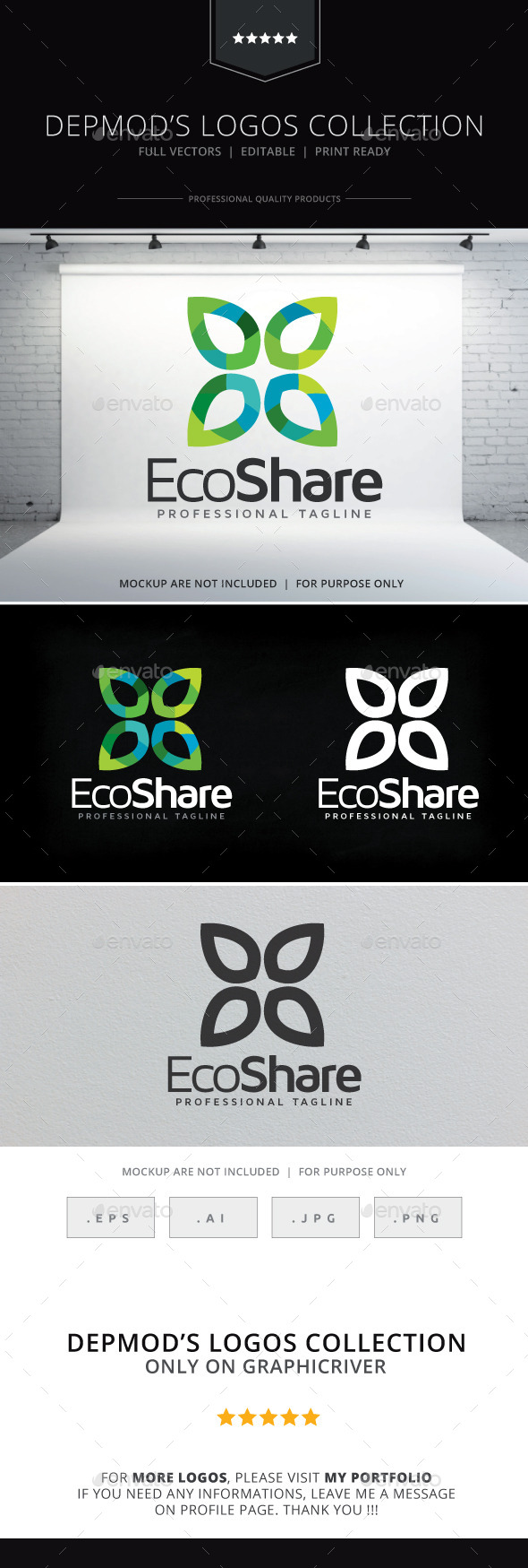 Eco Share Logo - Nature Logo Templates