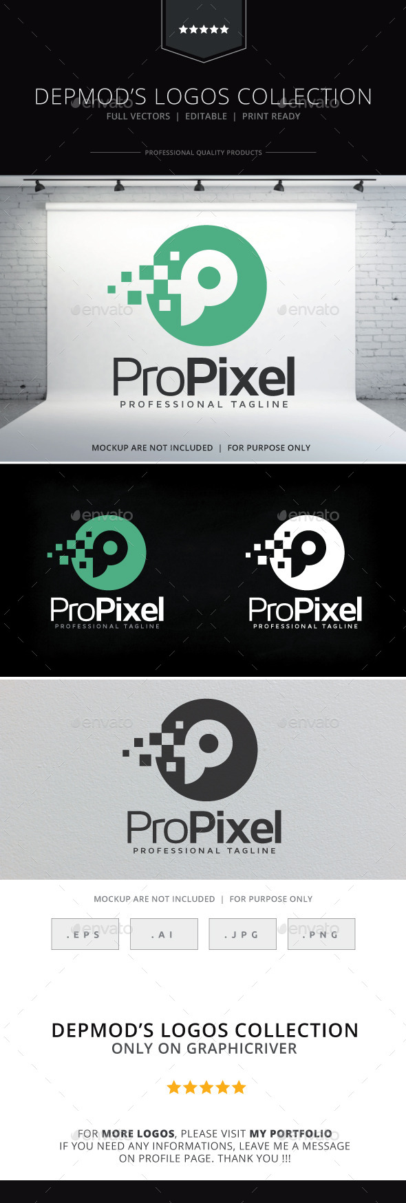 Pro Pixel Logo - Letters Logo Templates