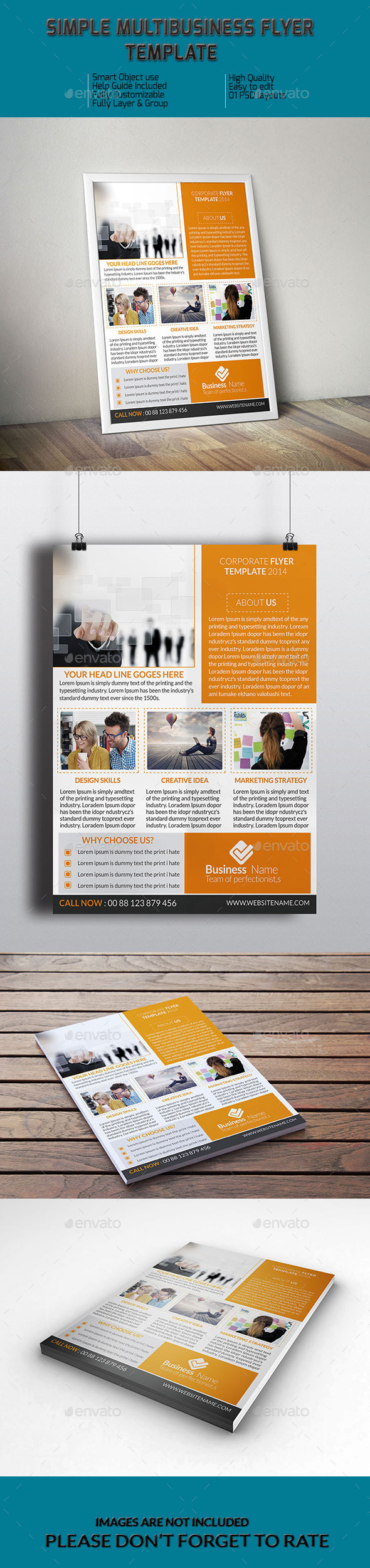 Simple MultiBusiness Flyer Template - Corporate Flyers