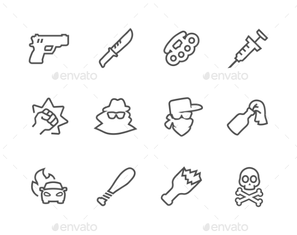 Outline Crime Icons - Miscellaneous Icons