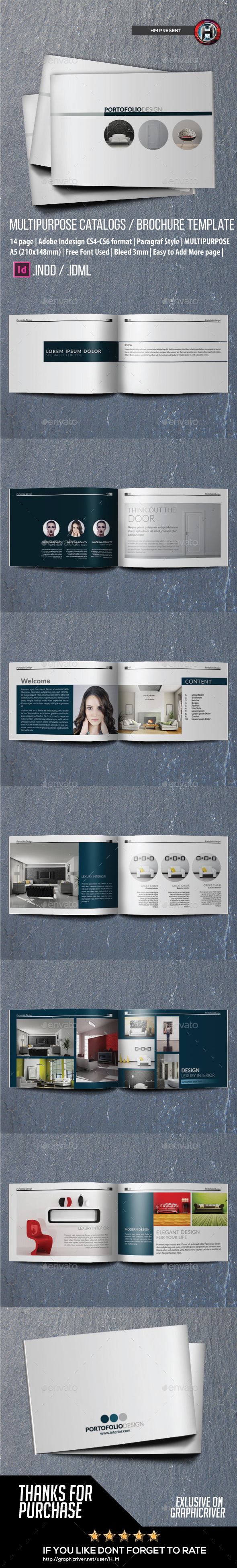 Multipurpose Brochure or Portofolio Design - Catalogs Brochures
