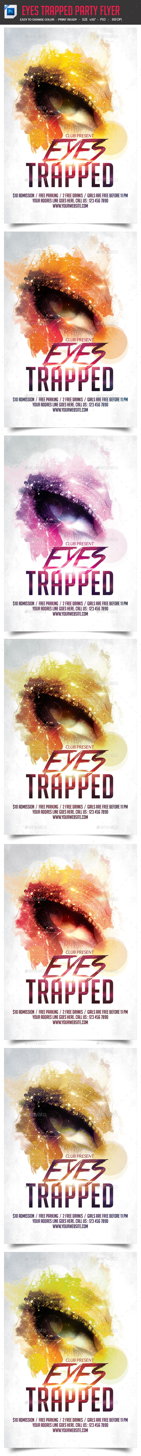 Eyes Trapped Party Night Flyer - Clubs & Parties Events