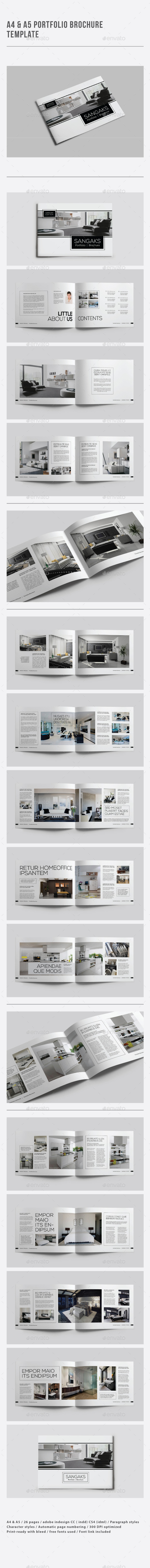 A4 & A5 Portfolio Brochure Template - Portfolio Brochures
