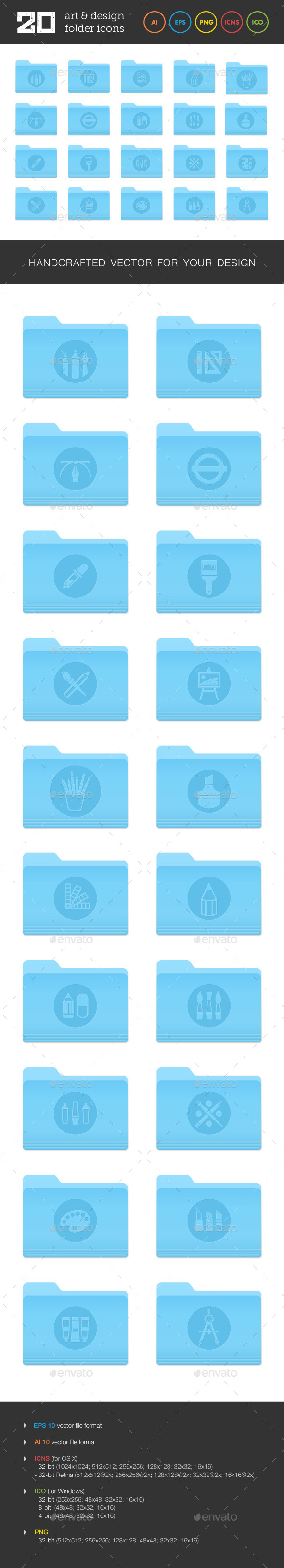 Art and Design Folder Icons Set 2 - Software Icons