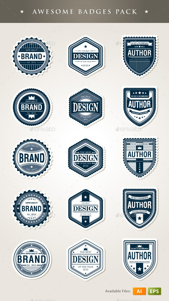 Badges Template - Decorative Symbols Decorative