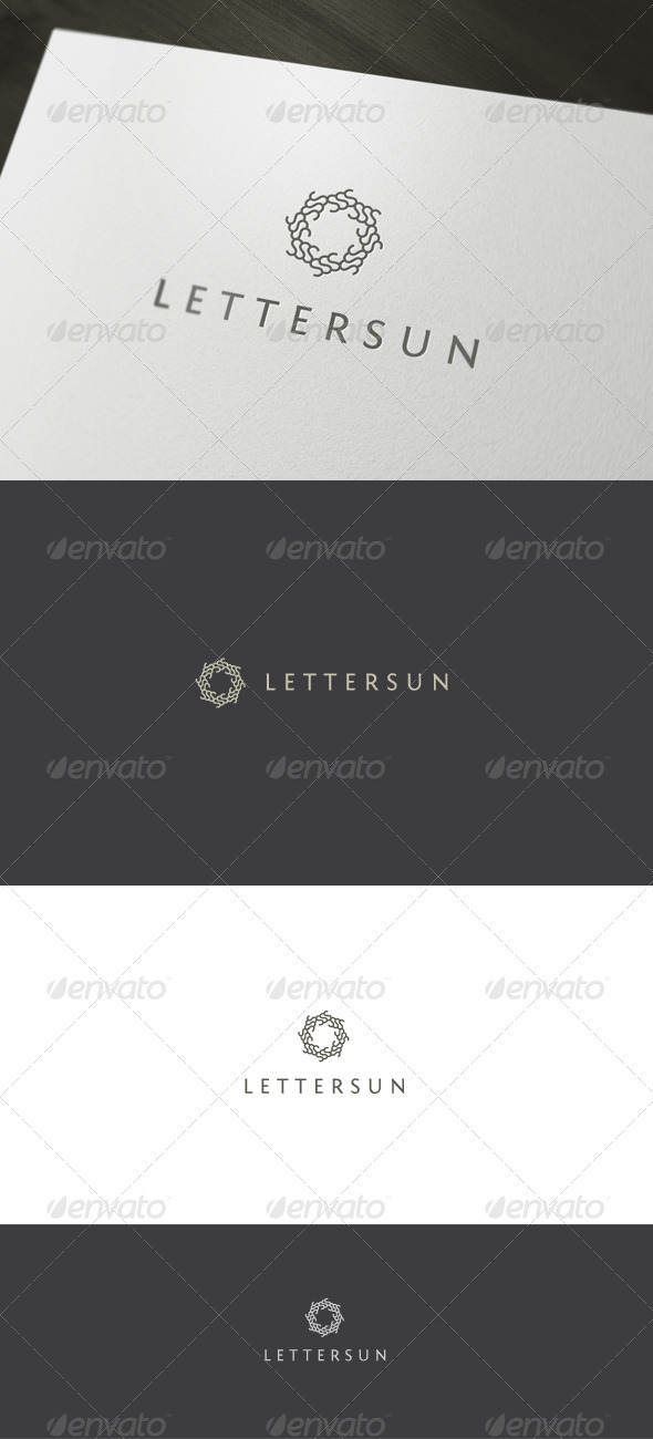 Letter Sun Logo - Vector Abstract