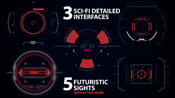 Sci-fi Interfaces and Sights pack