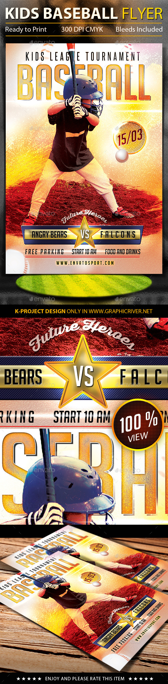 Kids Baseball Flyer - Sports Events
