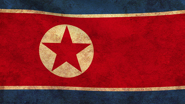 North Korea Flag 2 Pack – Grunge and Retro