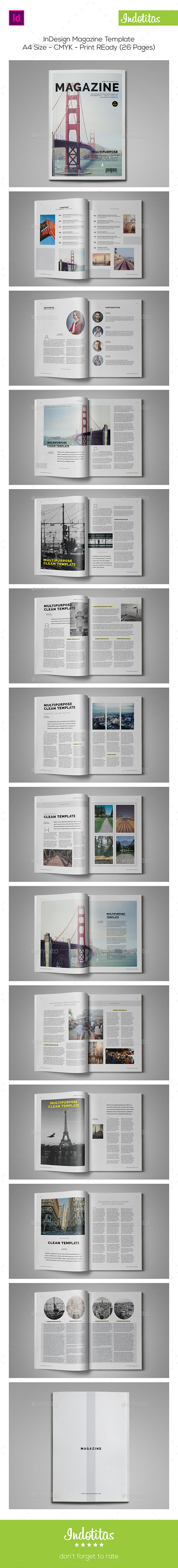 InDesign Magazine Template - Magazines Print Templates