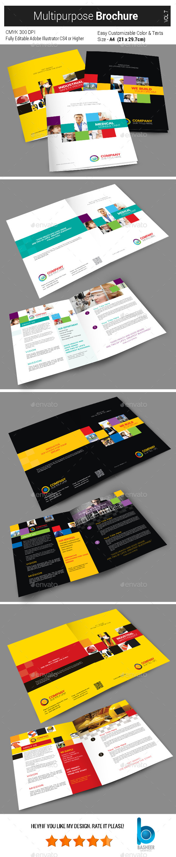 Multi Purpose Brochure - 4 Pages - Vol7 - Corporate Brochures
