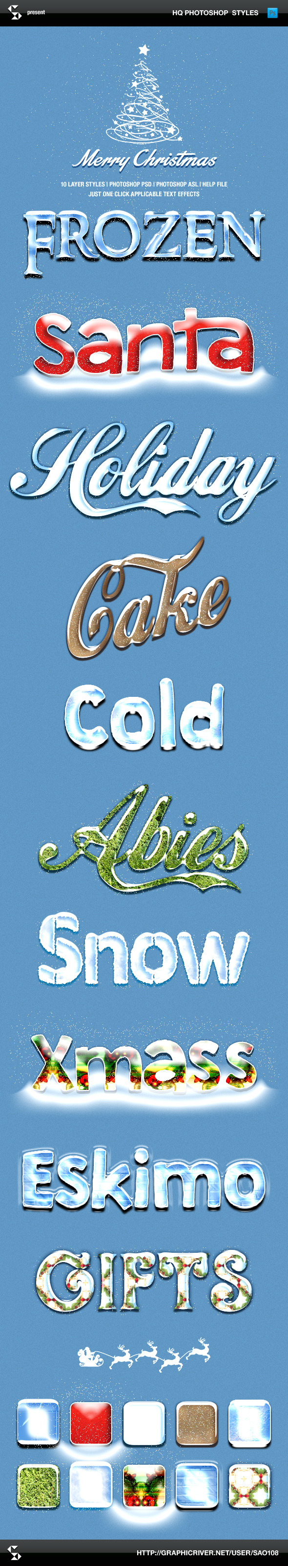 Winter Style Text Effects - Text Effects Styles