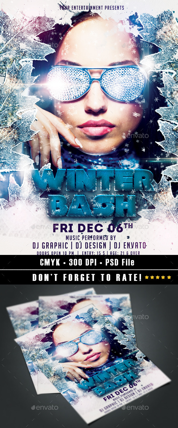 Winter Bash Flyer - Events Flyers