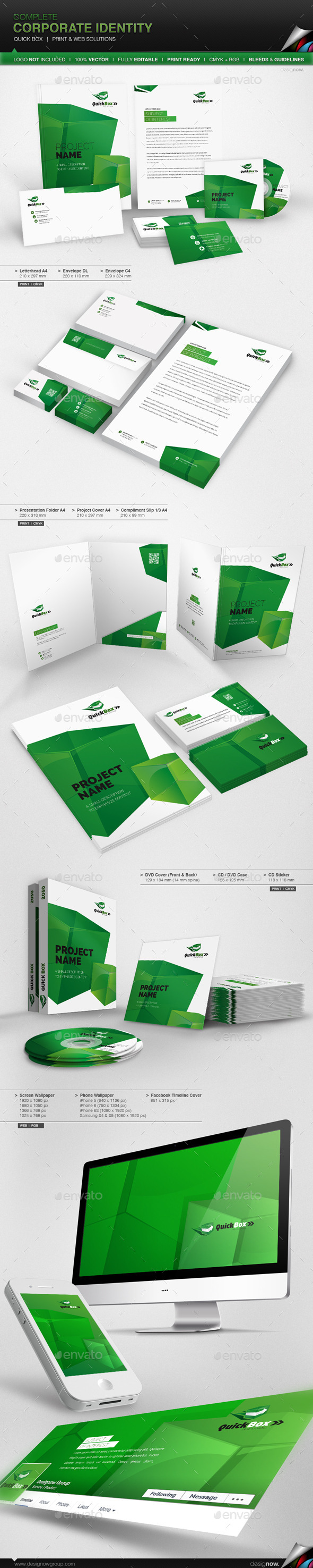 Corporate Identity - Quick Box - Stationery Print Templates