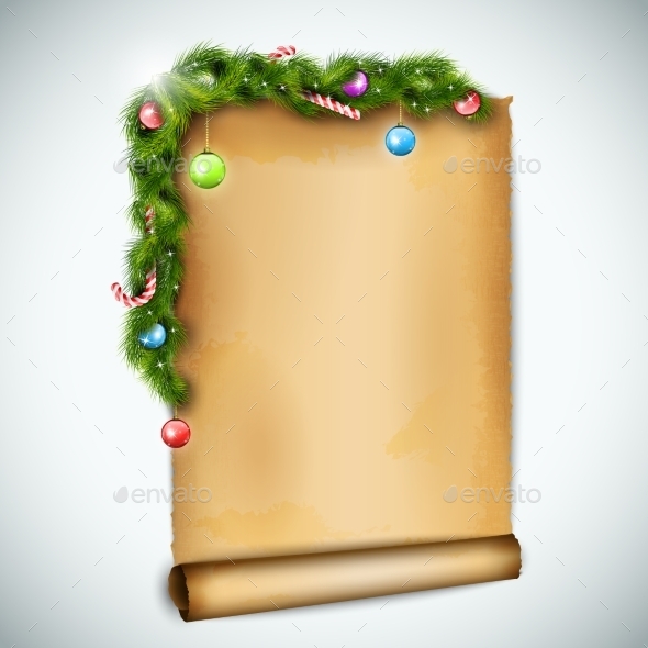 Old Christmas Sheet Of Paper. - Christmas Seasons/Holidays
