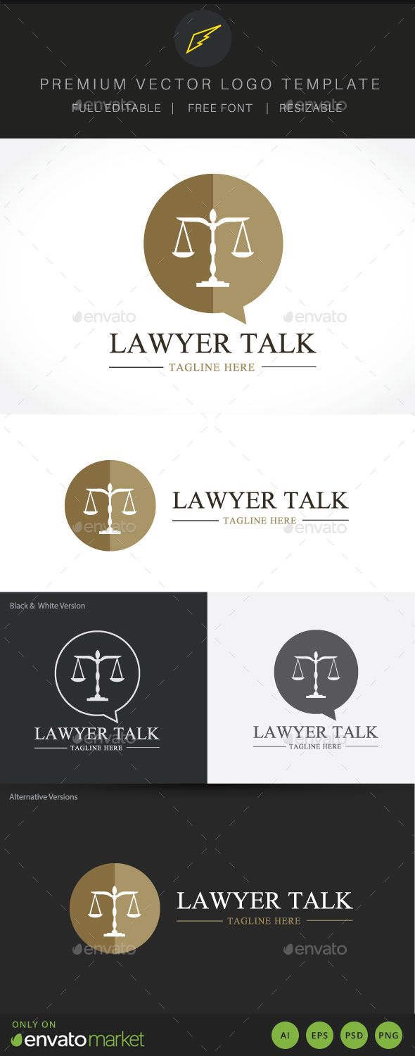 Lawyer Talk - Crests Logo Templates